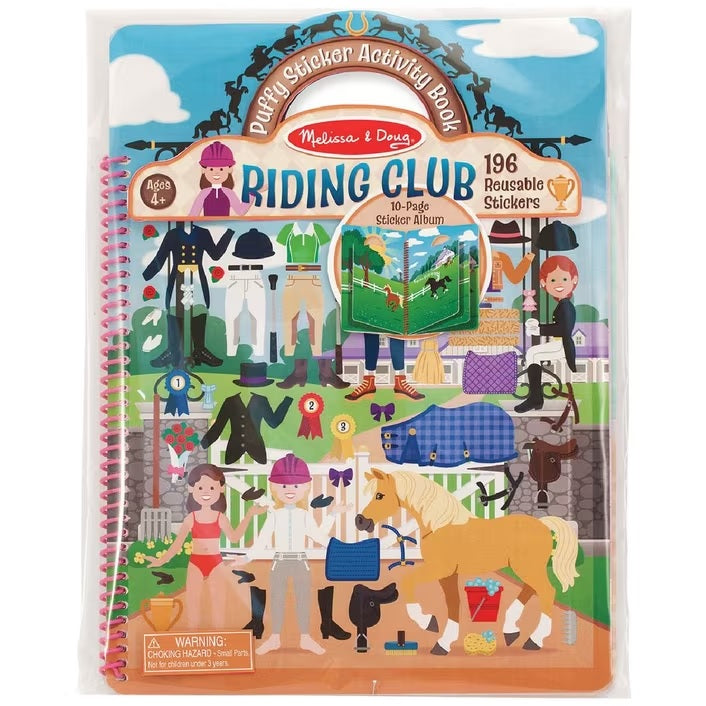 Reusable Puffy Sticker Deluxe Riding Club