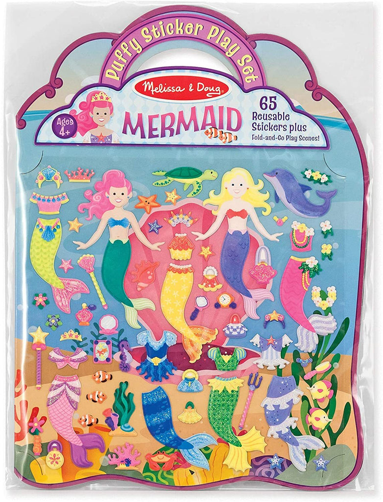 Reusable Puffy Stickers Mermaids