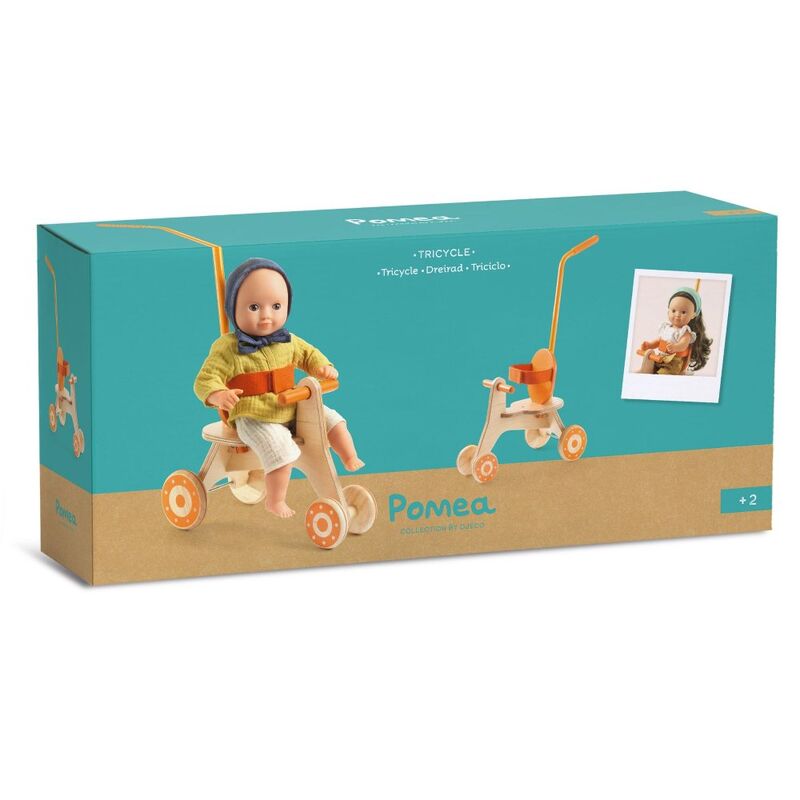 Pomea Wooden Tricycle With Handle