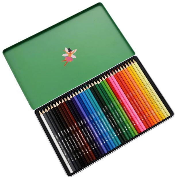 Rex Tin 36 Coloured Pencils Fairies In The Garden