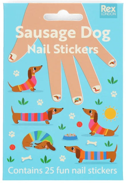 Rex Childs Nail Stickers Sausage Dog