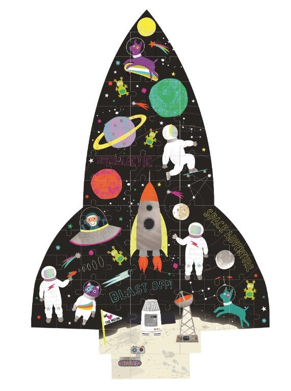 Floss & Rocks Shaped Puzz Rocket 80 Pce