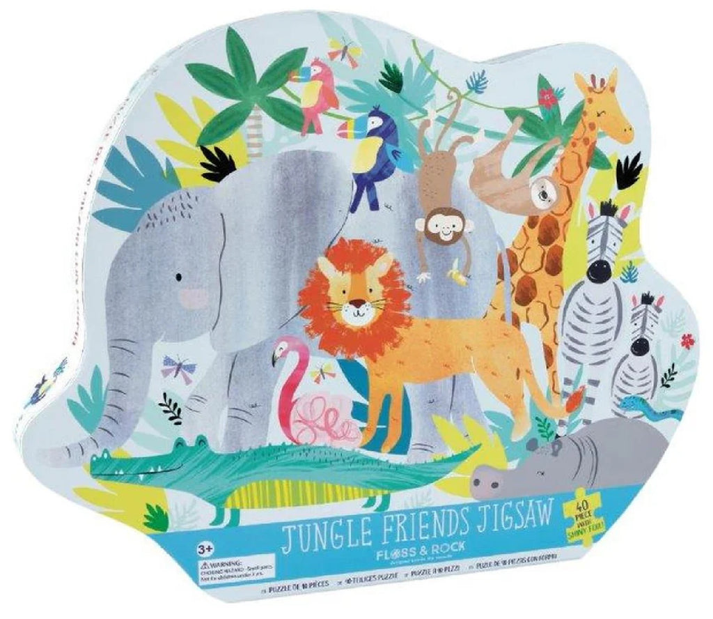 Floss & Rocks Shaped Puzzle 40 Pce Jungle