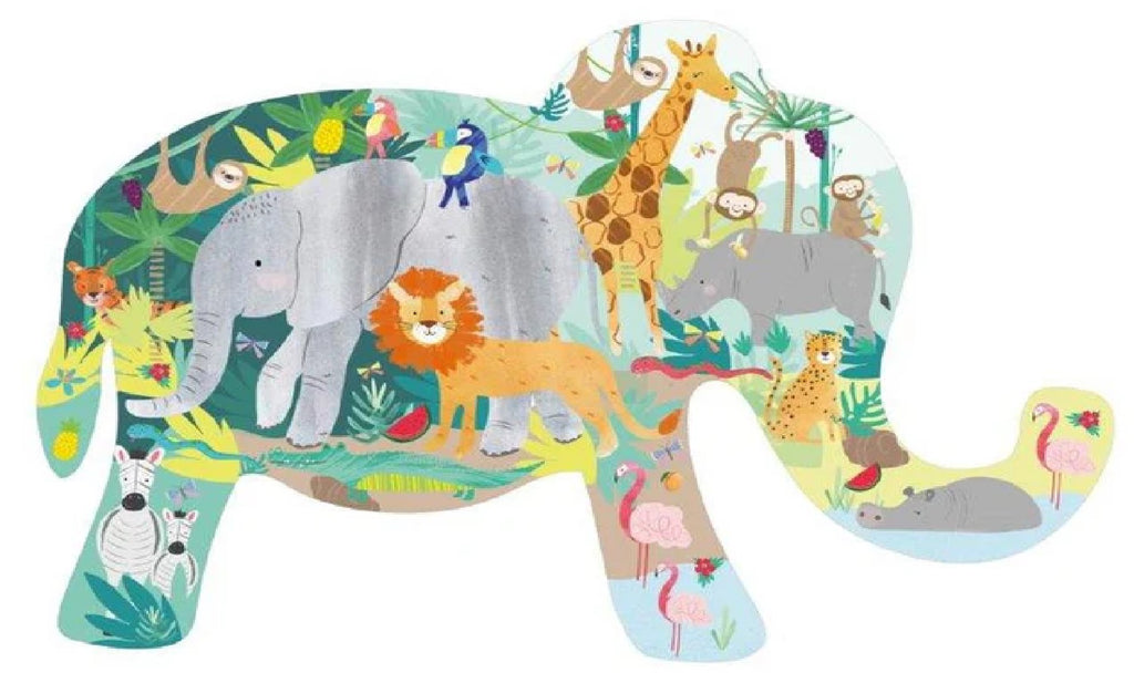 Floss & Rocks Shaped Puzzle 40 Pce Jungle