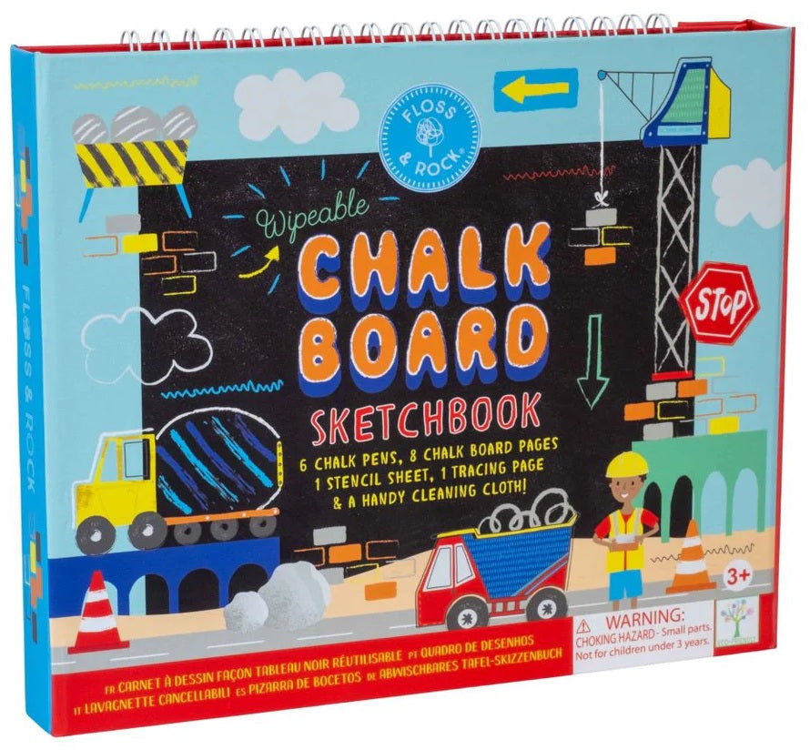 Floss & Rocks Chalkboard Sketch Construction