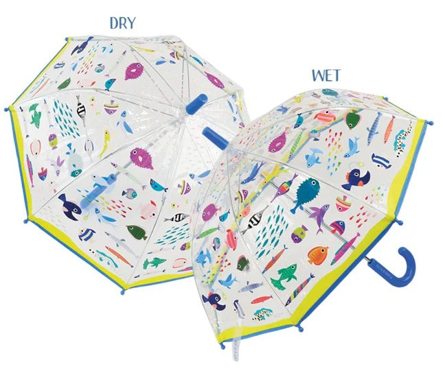 Colour Changing Umbrella Transparent Ocean