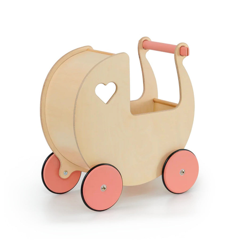 Moover Classic Dolls Pram Natural Pink