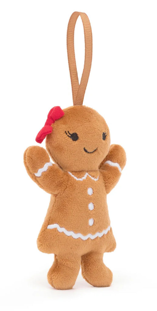 Jellycat Xmas Festive Folly Gingerbread Ruby Ornament