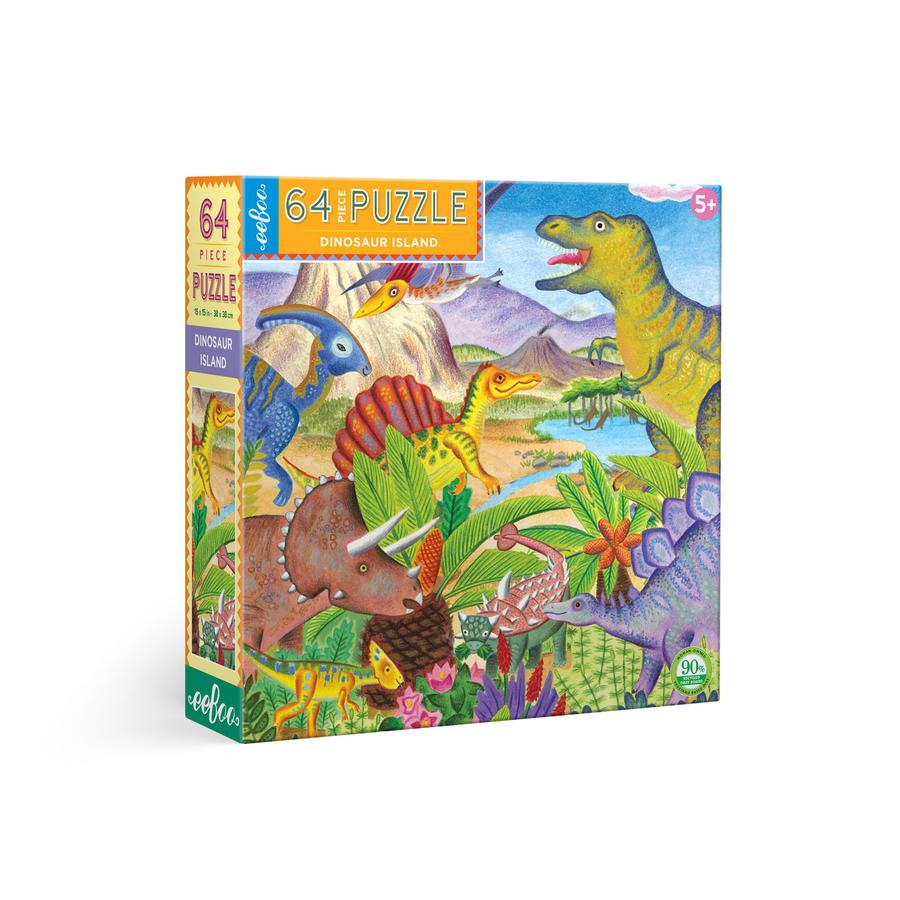 Eeboo 64 Pce Dinosaur Island