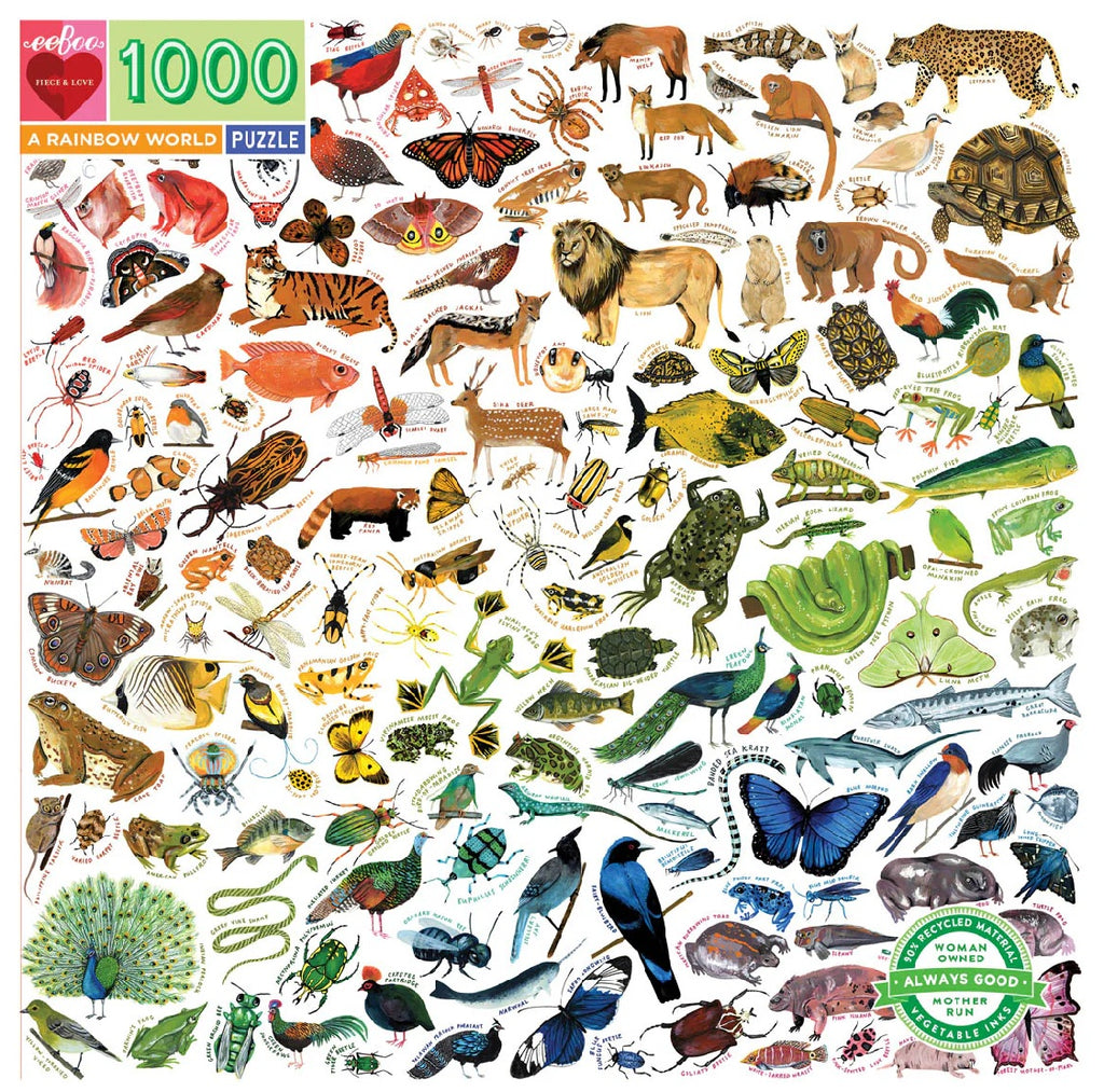 Eeboo 1000 Pce A Rainbow World