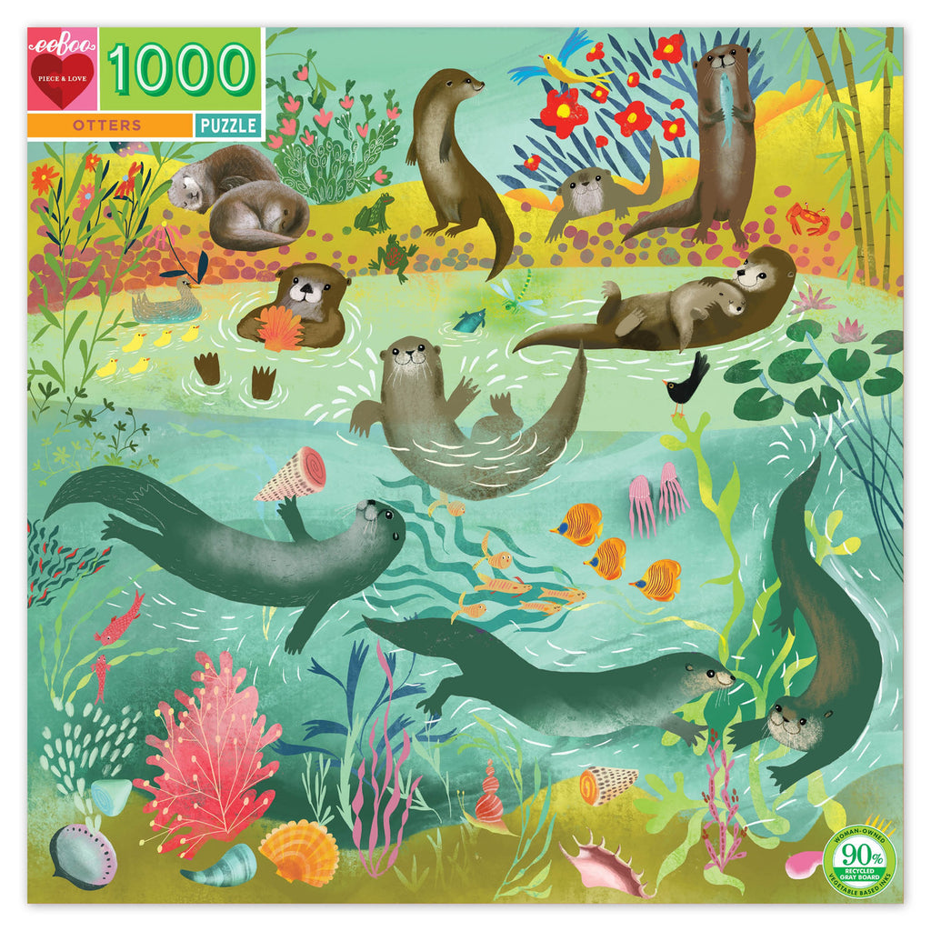 Eeboo 1000 Pce Otters