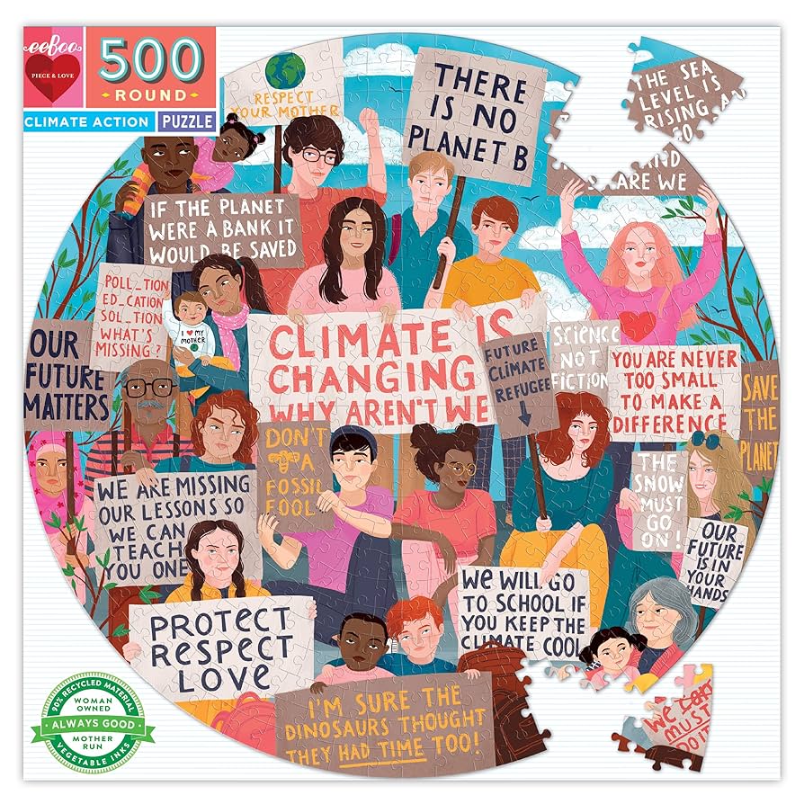 Eeboo 500 Pce Round Climate Action