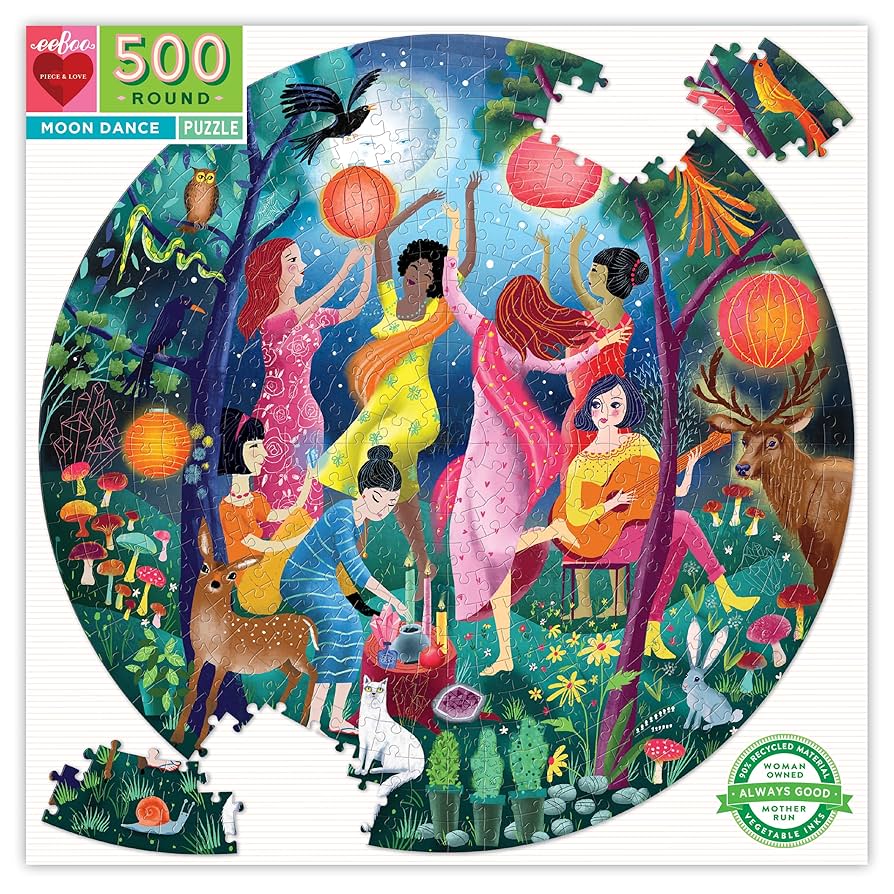 Eeboo 500 Pce Round Moon Dance