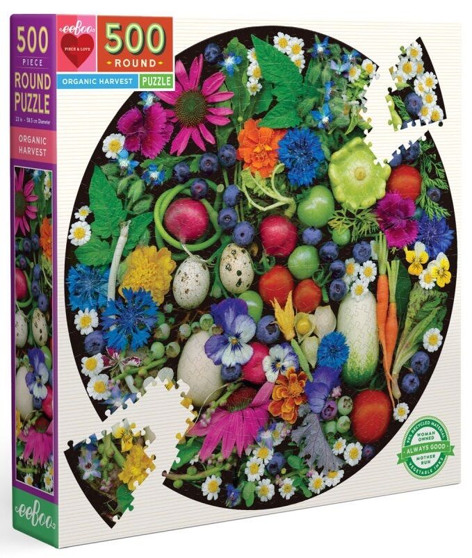 Eeboo 500 Pce Round Organic Harvest
