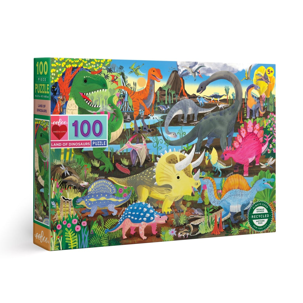 Eeboo 100 Pce Land Of Dinosaurs
