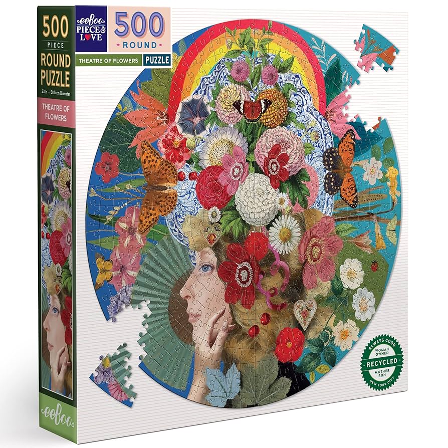 Eeboo 500 Pce Round Theatre Of Flowers