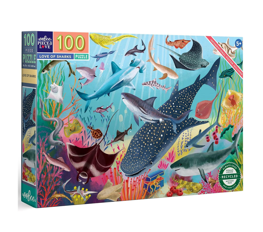 Eeboo 100 Pce Love Of Sharks