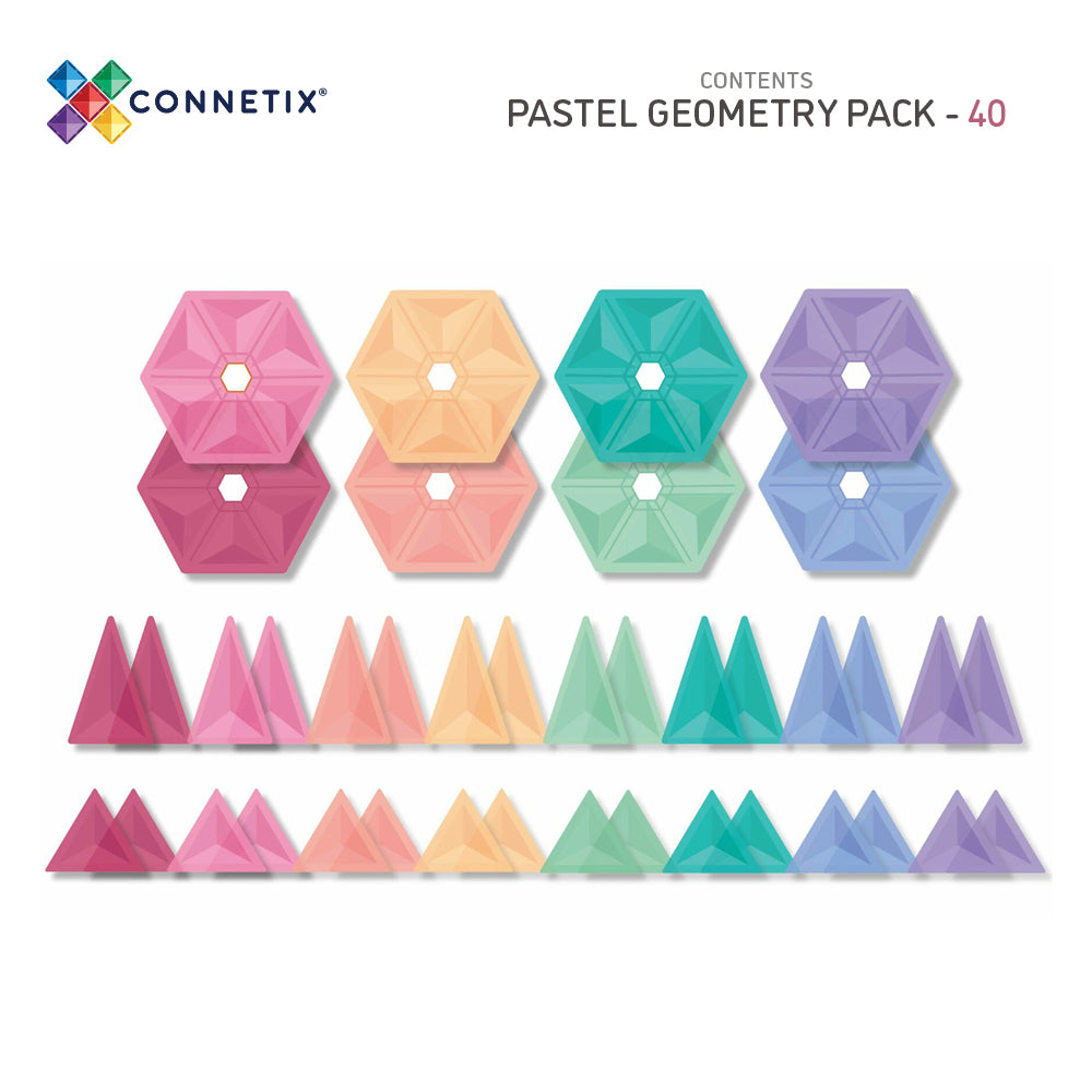 Connetix 40 Piece Pastel Geometry Pack