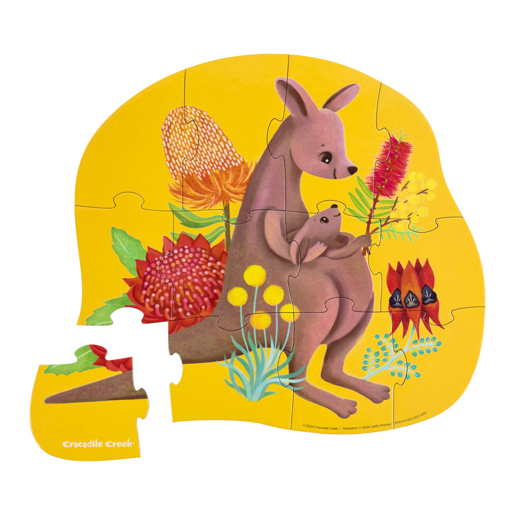 Mini Puzzle 12 Pce Kangaroo & Joey
