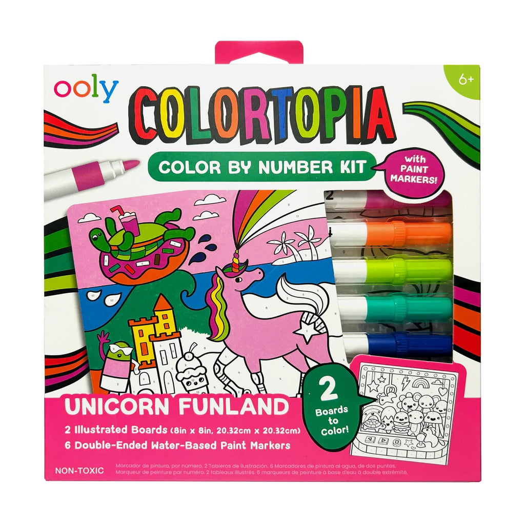 Colortopia Colour By Number Unicorn Funland