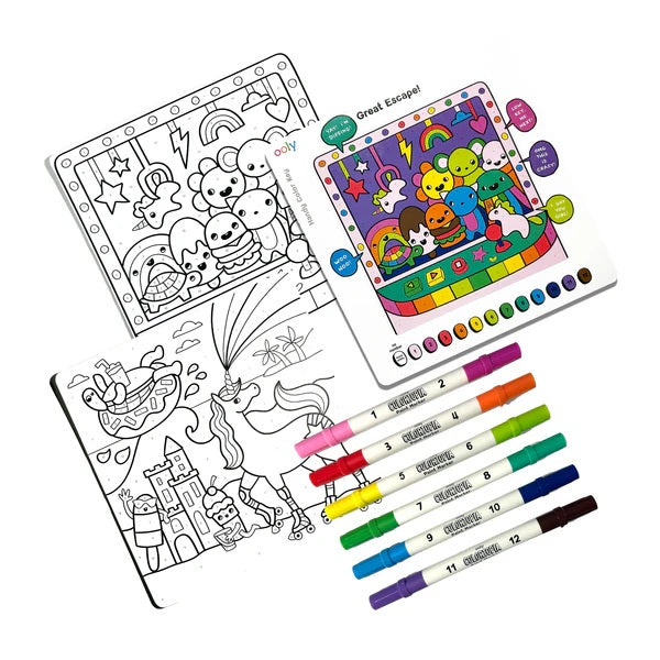 Colortopia Colour By Number Unicorn Funland