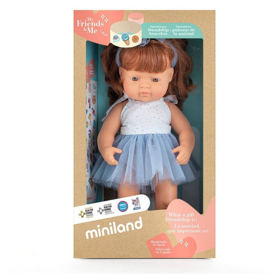 Miniland Mf&m 38cm Baby Girl Red Hair