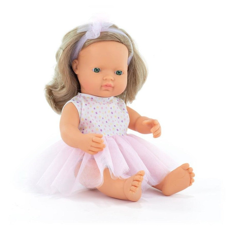 Miniland Mf&m 38cm Baby Girl Blonde Hair