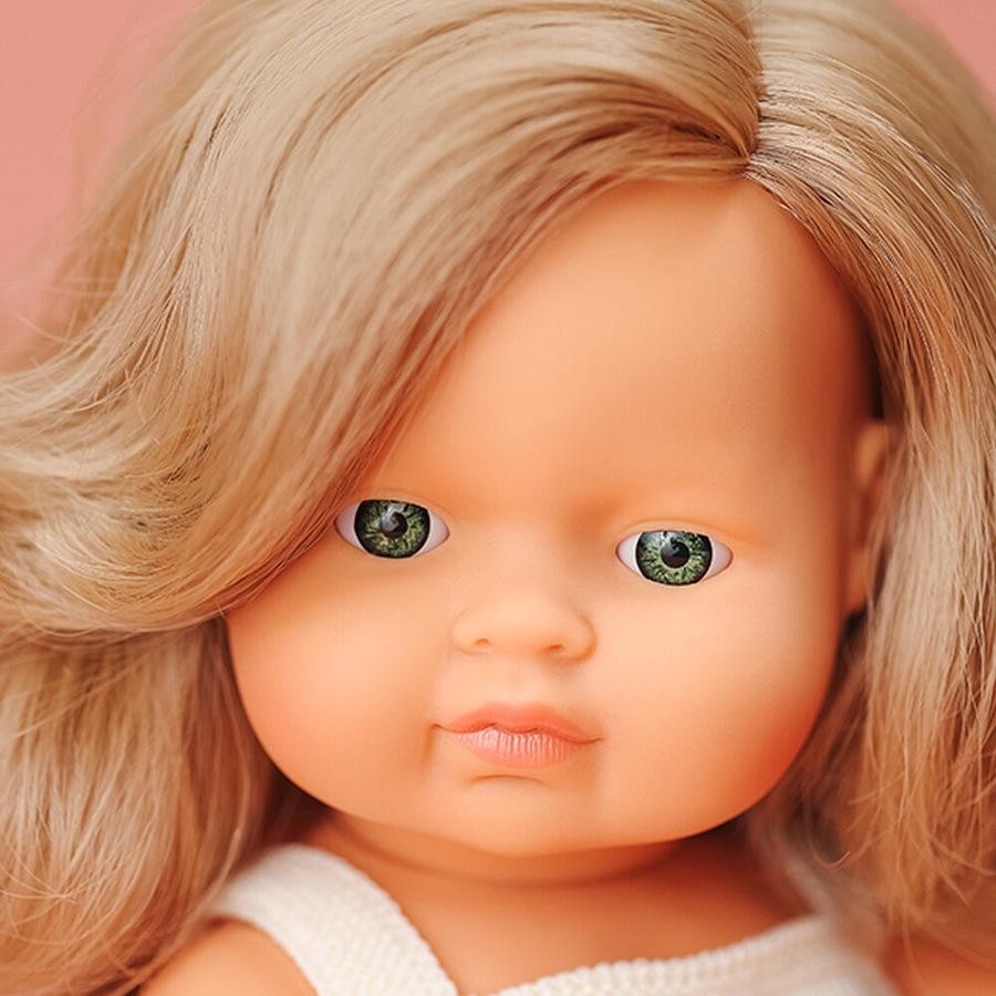 Miniland Mf&m 38cm Baby Girl Blonde Hair