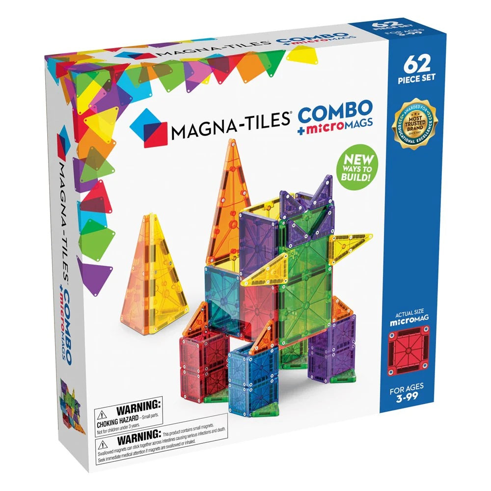 Magna-tiles 62 Pce Combo & Micromags