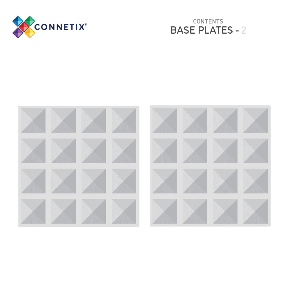 Connetix 2 Pce Base Plates Clear
