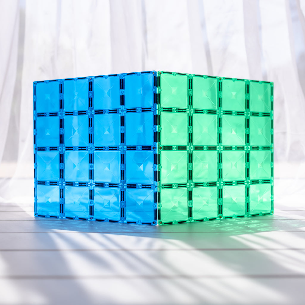 Connetix 2 Pce Base Plates Blue & Green