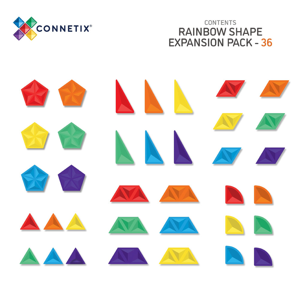 Connetix 36 Pce Rainbow Shape Expansion