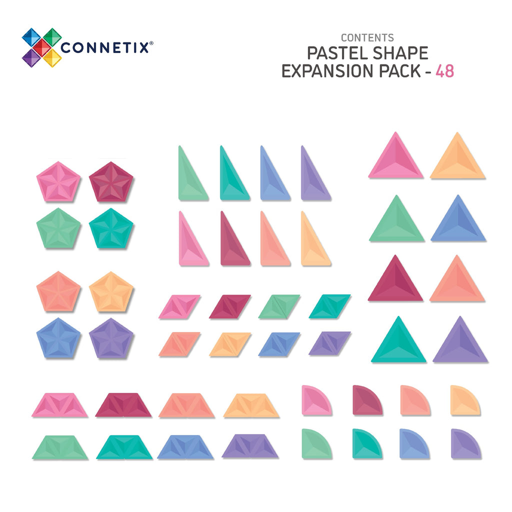 Connetix 48 Pce Pastel Shape Expansion