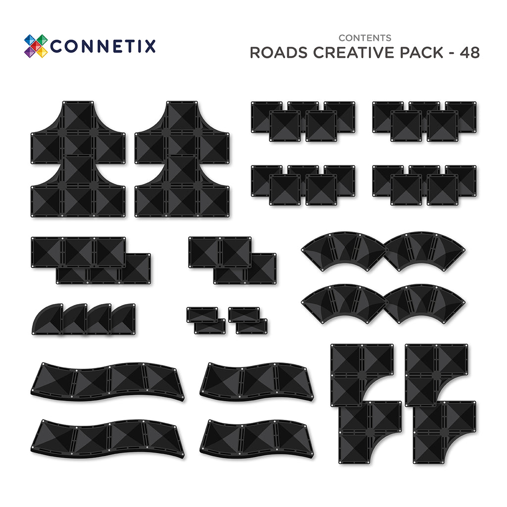 Connetix 48 Pce Creative Roads Pack