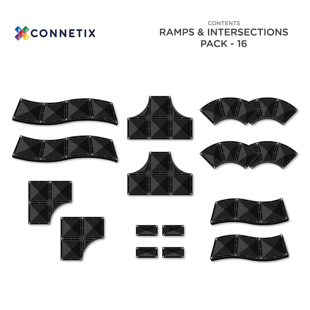 Connetix 16 Pce Ramps & Intersections Pack