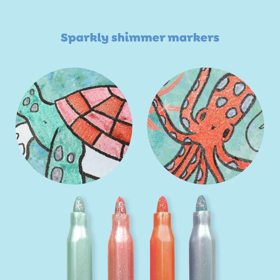 Colouring Set Shimmer Sea Life