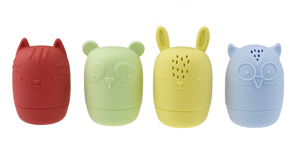 Silicone Animal Pourers Safari Splash 4 Pces