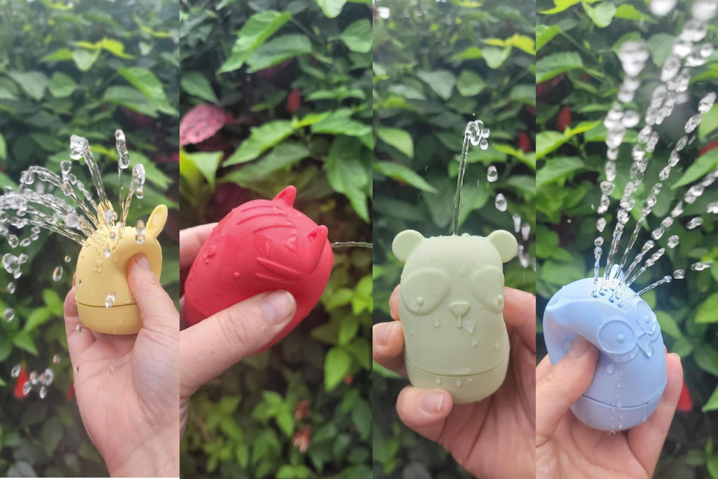 Silicone Animal Pourers Safari Splash 4 Pces