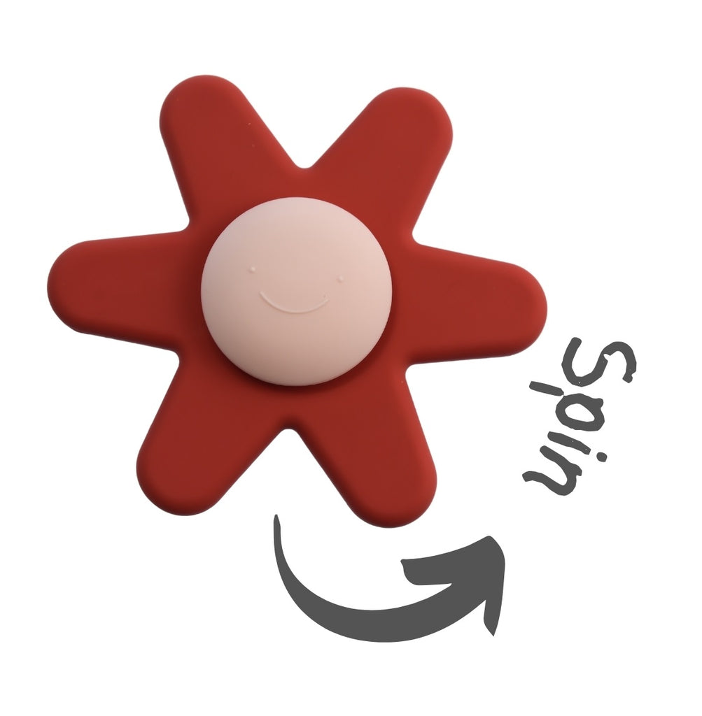 Silicone Daisy Spinner Red