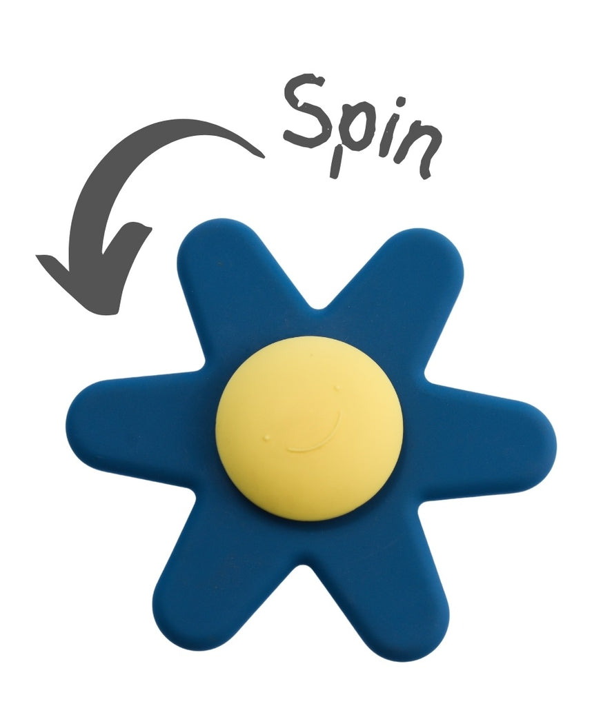 Silicone Daisy Spinner Blue